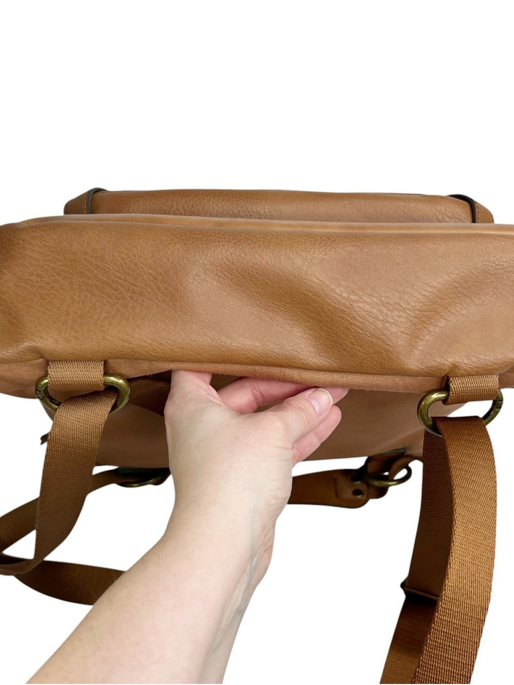 The Sak Ventura Leather Embossed Floral Convertible Backpack Bag - Picture 9 of 15